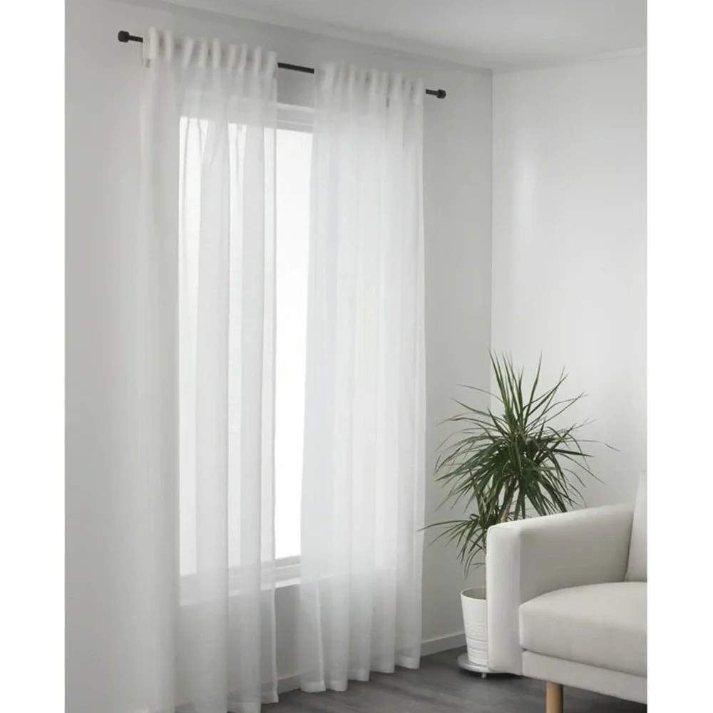 IKEA Gjertrud Sheer Curtains 1 Pair Panels White 57x9